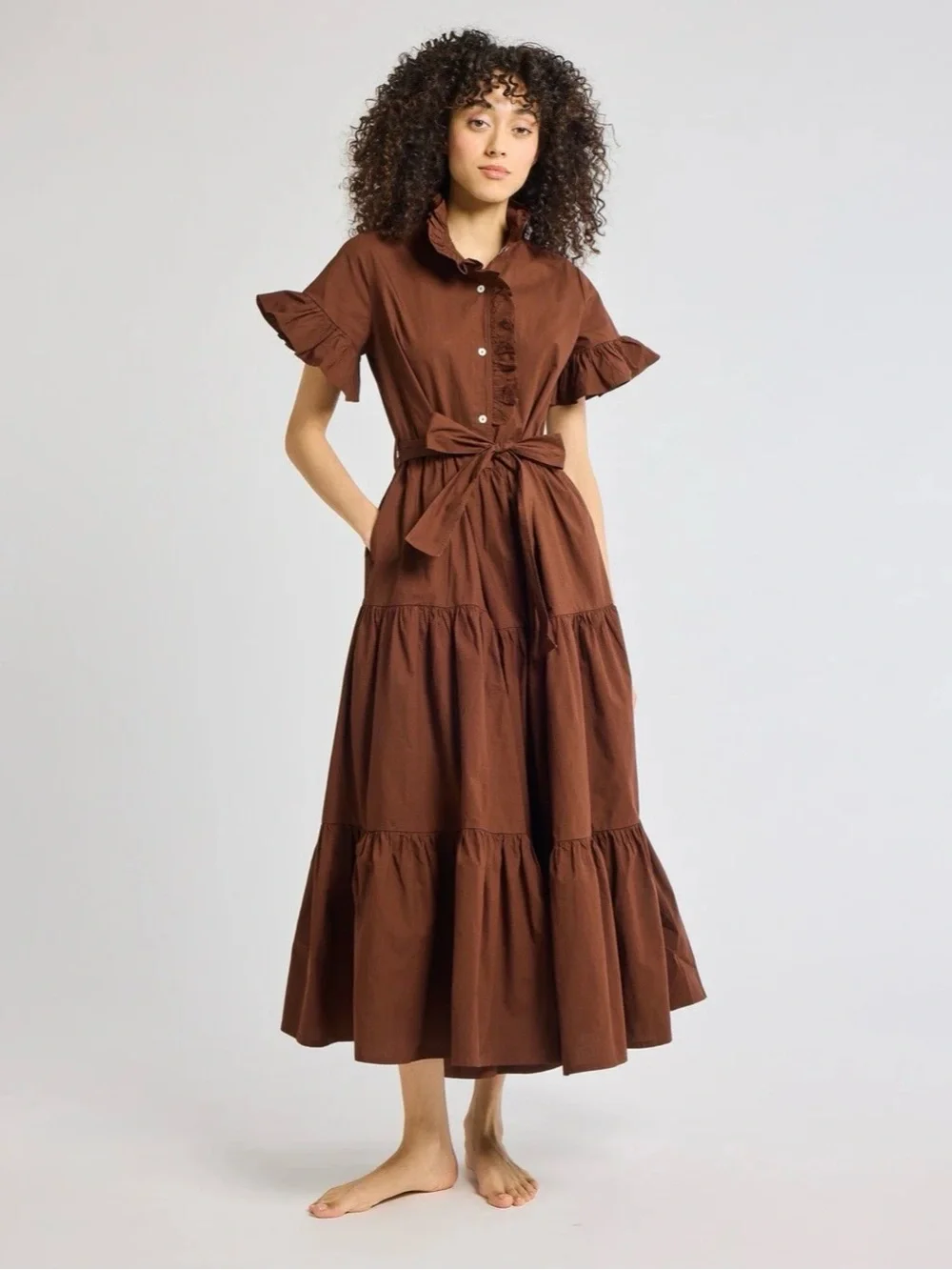 Mille Victoria dress in chocolate - Picture 4 of 13